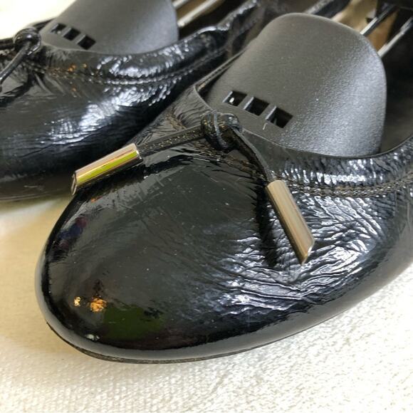 Tods black patent leather bow ballet flats size 38.5 or US 8 - Picture 2 of 16